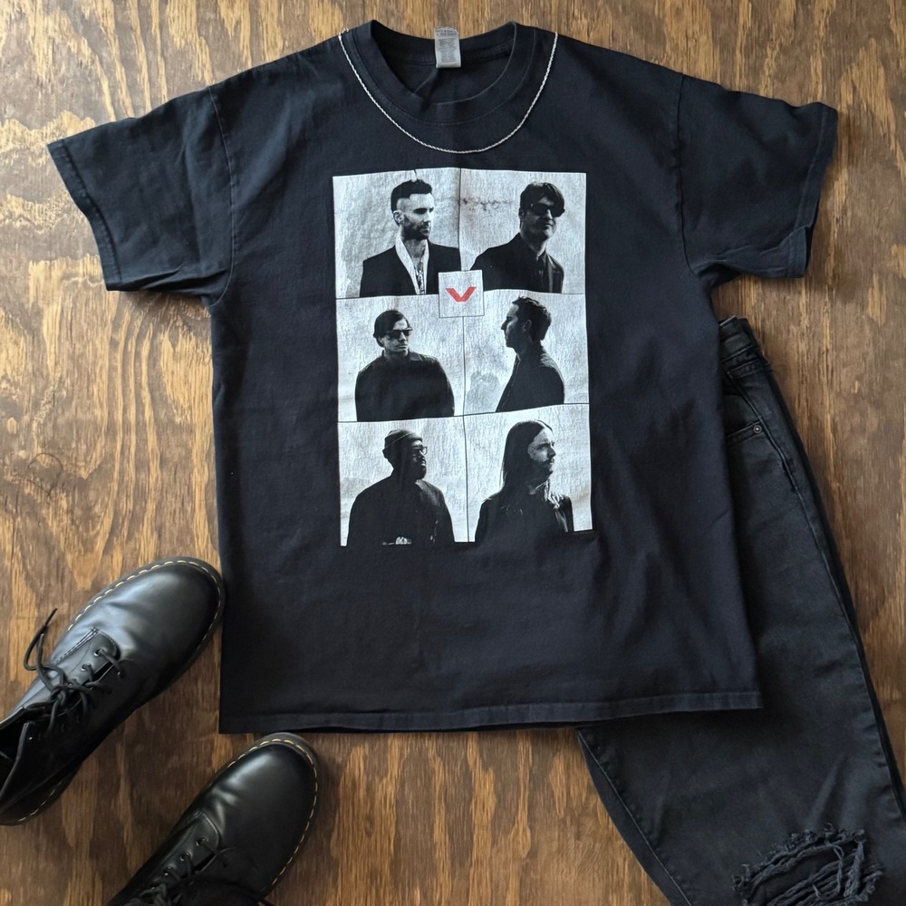 Maroon 5 2021 Tour Shirt Large Black Gildan Band Tee Adam Levine‎ M5